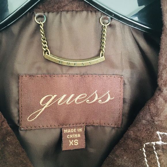 Vintage Guess Leather Suede Jacket - Picture 2 of 8